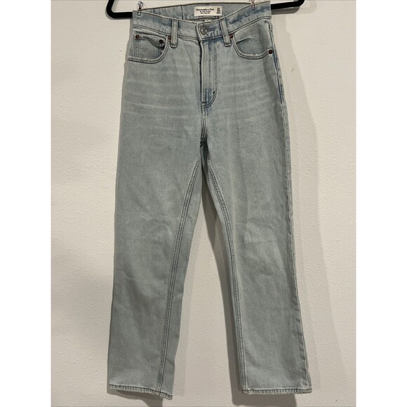 Abercrombie Fitch‎ Denim Jeans The Ankle Straight Ultra High Rise Curve Love 00S - Picture 1 of 16